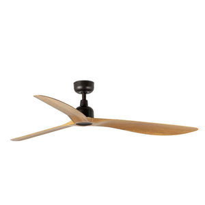 VENTILATEUR DE PLAFOND OUTWOOD MARRON FONCÉ ET BOIS DE CHÊNE (IP44) - L Ø150 cm VENTILATEUR DE PLAFOND OUTWOOD MARRON FONCÉ ET BOIS DE CHÊNE (IP44) - L Ø150 cm