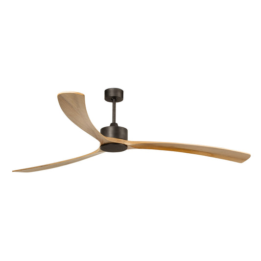 VENTILATEUR DE PLAFOND KAUAI MARRON ET BOIS DE PIN - XXL Ø233cm