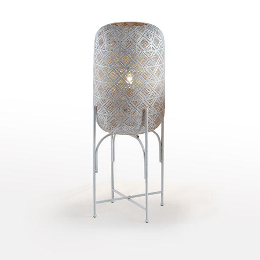 LANTERNE GRANDE JANA BLANC/OR