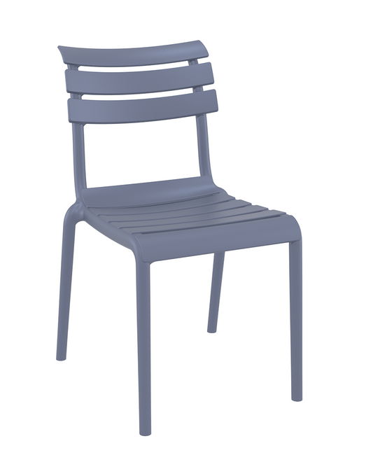 Siesta Helen Chaise de jardin empilable Gris foncé (par 2 unités)