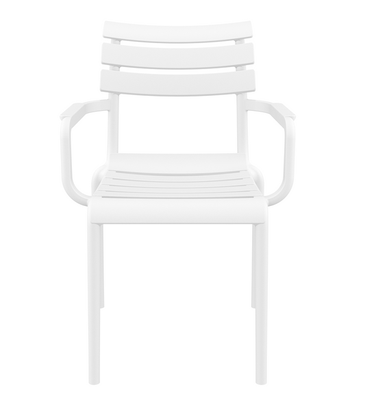 Siesta Paris Chaise de jardin empilable avec accoudoir blanc (par 2 pièces)
