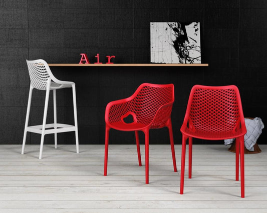 Baratti Hava Chaise de jardin empilable rouge (par 2 unités)