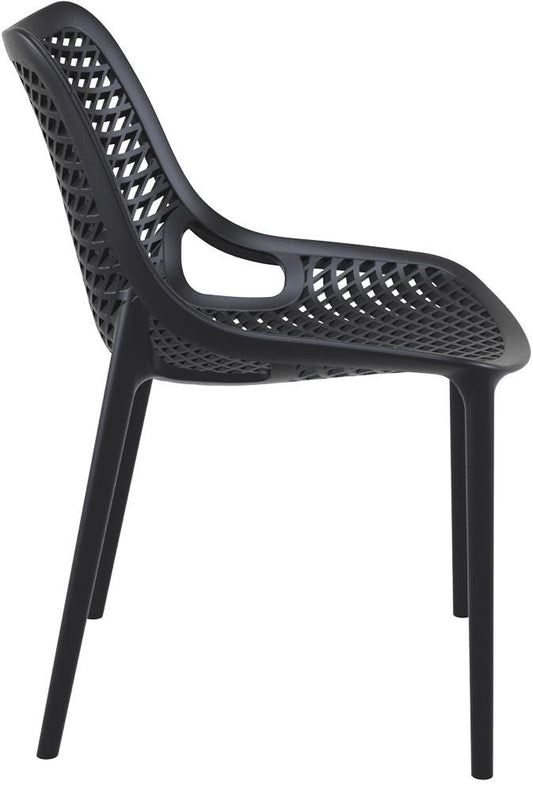 Baratti Hava Chaise de jardin empilable noir (par 2 pièces)