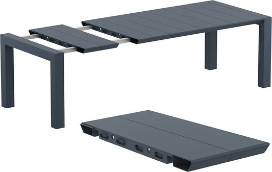 Siesta Vegas Table de jardin extensible Medium 180/220 cm Gris foncé