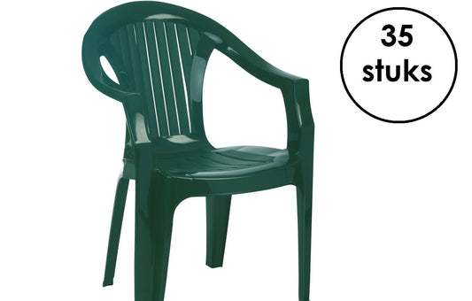 Siesta Lola Chaise de jardin empilable 35 pièces vert (par 2 pièces)