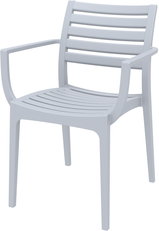 Siesta Artemis Chaise de jardin empilable Gris clair (par 2 pièces)