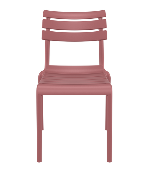 Siesta Helen Chaise de jardin empilable Marsala (par 2 pièces)