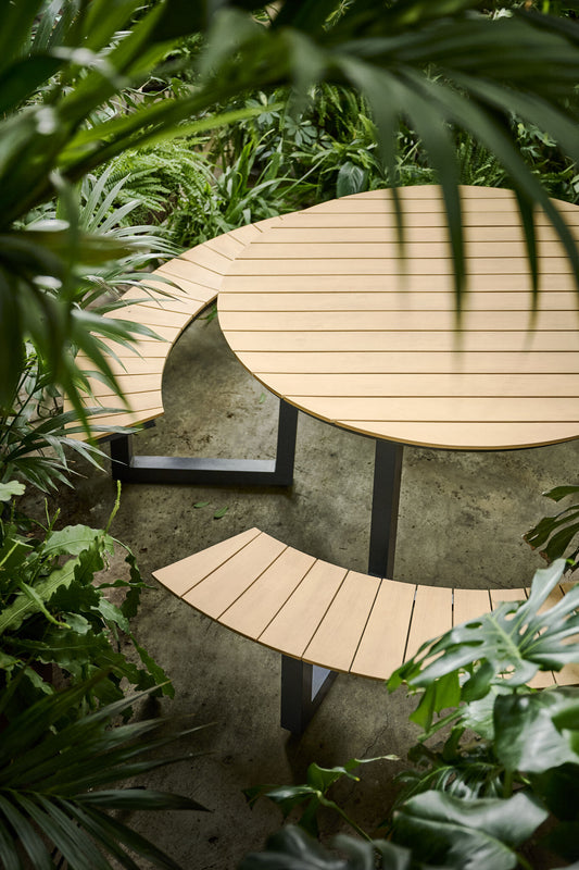 The Outsider Fredo Table de pique-nique ronde 242 cm en polywood