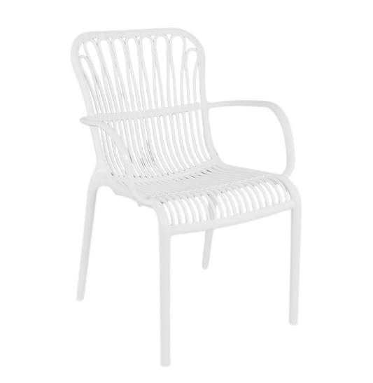 The Outsider Chaise de jardin empilable Rattie Blanc