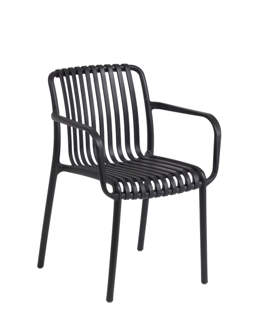 The Outsider Chaise de jardin empilable Archie Noir
