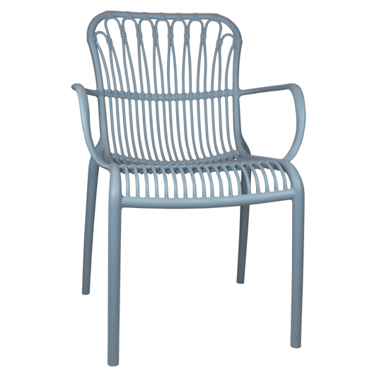 The Outsider Chaise de jardin empilable Rattie Bleu