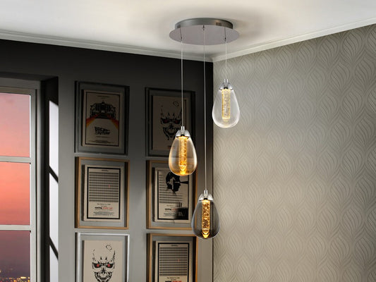 LAMPE TACCIA 3L CHROME/COULEUR