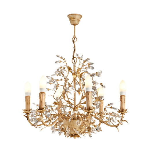 LAMPE VERDI 6L IVOIRE ET OR