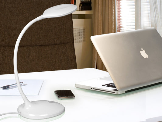 LAMPE TABLE LED SCOOP BLANC