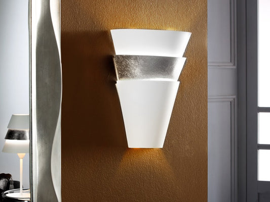 APLIQUE ISIS 1L BLANC/ARGENT