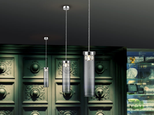 LAMPE 1L AVA CHROME Ø11