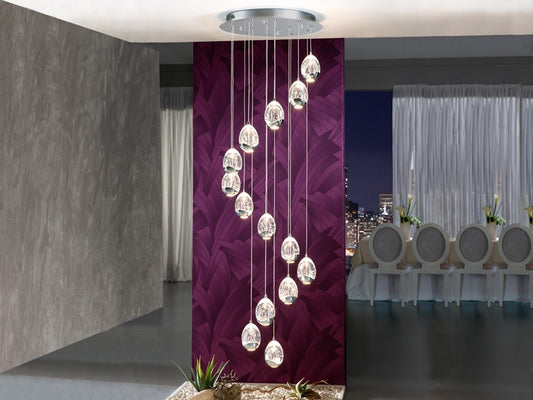 PLAFONNIER ROCIO 14 LED CHROME