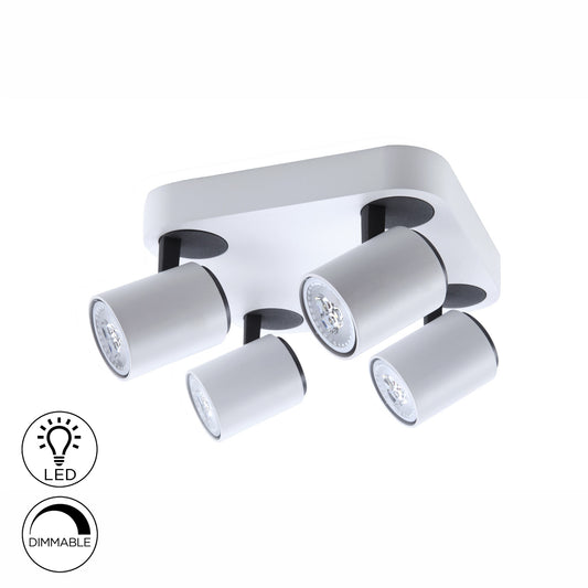 PLAFON 4 PROJECTEURS TURN