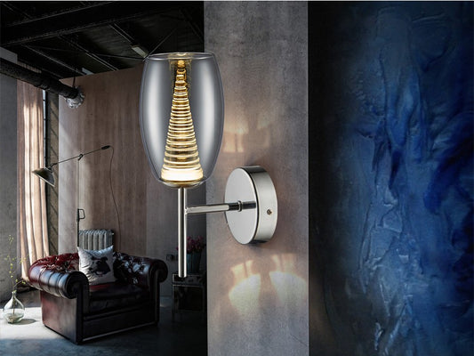 APPLIQUE NEBULA 1L LED CHROME