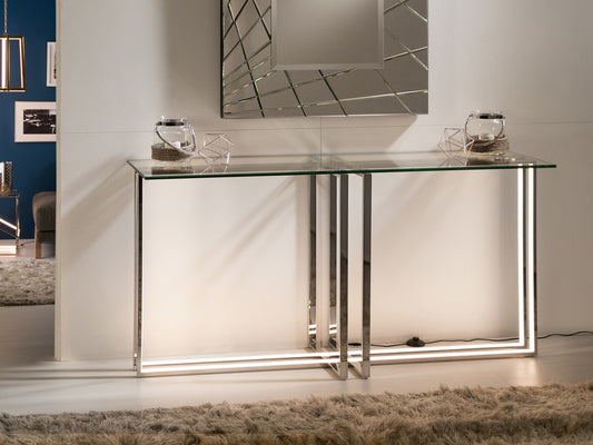 CONSOLE AUREA INOX 150X40 LED