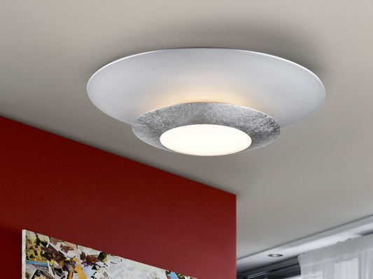 PLAFONNIER LED HOLE ARGENT Ø42