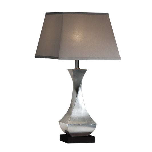 LAMPE TABLE DÉCO ARGENT/NOIR