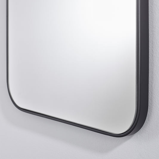 Miroir encadré Faso Black Hall Rectangle Noir 40 X 130 cm