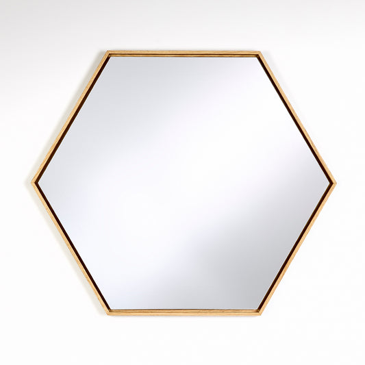 Miroir encadré Lina Oak Hex Modèle irrégulier Chêne natur 52 X 60 cm
