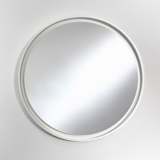 Miroir encadré Radius L White Ronde Blanc 78 X 78 cm