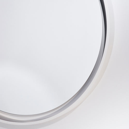 Miroir encadré Radius L White Ronde Blanc 78 X 78 cm