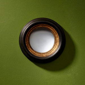Miroir encadré Convex Mini Ronde Noir + or 25 X 25 cm Miroir encadré Convex Mini Ronde Noir + or 25 X 25 cm