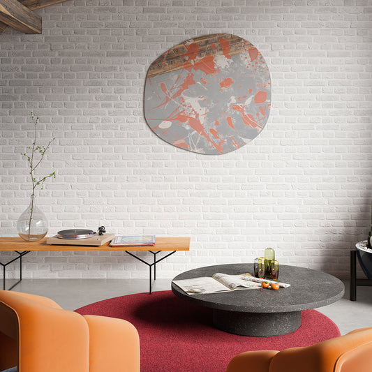 Miroir FLOC Modern Rond Rouge 100x105 cm