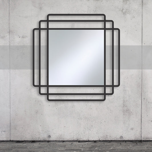 Miroir Contour Carré Miroir + noir 100 X 104