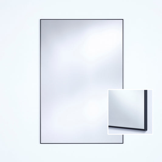 Miroir Lucka Black Rect. Rectangle Noir 80 X 120 cm