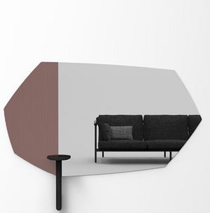 Miroir encadré Faux Table Black Modèle irrégulier Miroir+verre clair 22 X 49 cm Miroir encadré Faux Table Black Modèle irrégulier Miroir+verre clair 22 X 49 cm