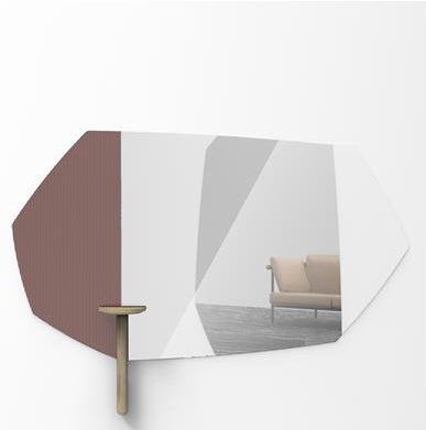 Miroir encadré Faux Table Natural Klein meubel Nature 22 X 49 cm