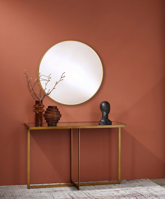 MIROIR CONSOLE TABLO BRONZE L 120x77 cm