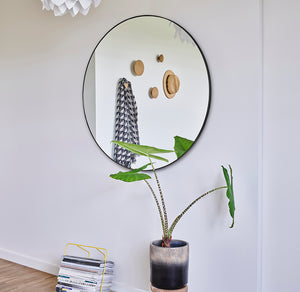 Miroir HOOP BLACK L Rond Noir 105x105 cm Miroir HOOP BLACK L Rond Noir 105x105 cm