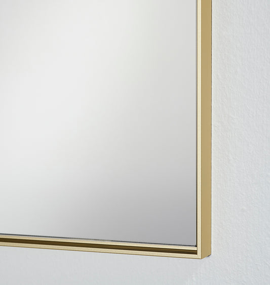Miroir LUCKA GOLD SMALL RECT Rectangle Gold 91x61 cm