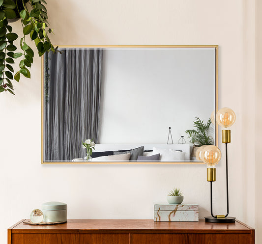 Miroir SOHO GOLD SMALL RECT Rectangle Gold 92x62 cm