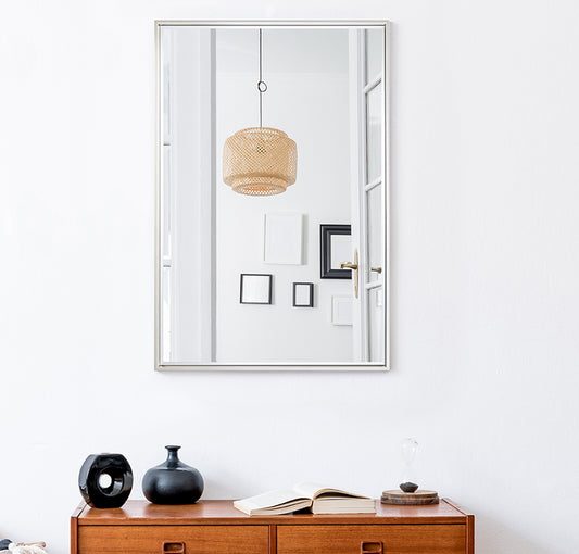 Miroir SOHO SILVER SMALL RECT Rectangle Argent 92x62 cm