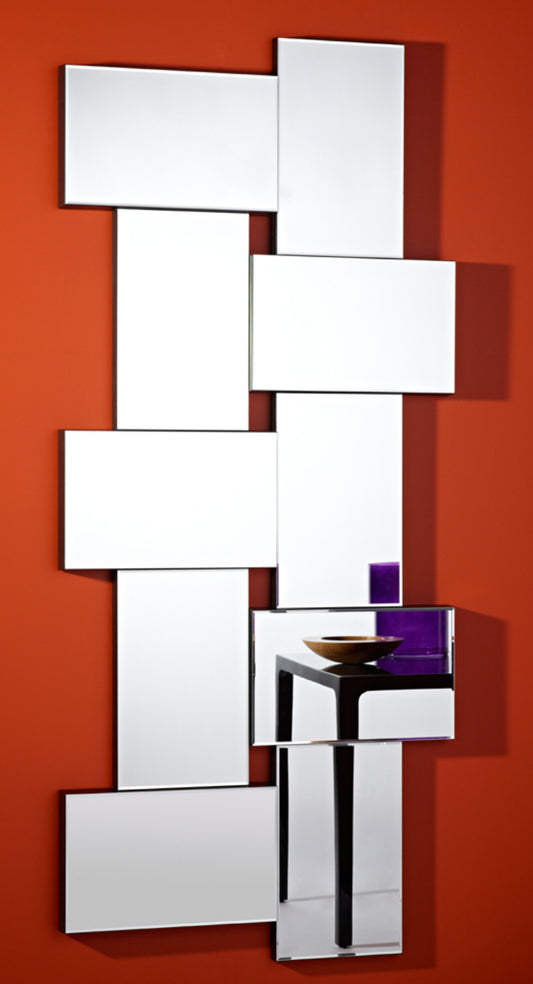 Miroir design Criss Cross Contemporain Rectangulaire Naturel