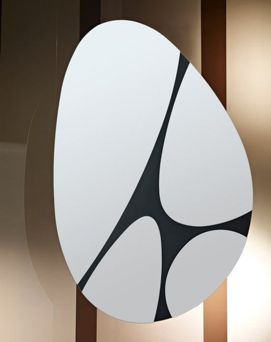 Miroir Salle de bain Pebbles Modèle irrégulier Noir 83 X 125 cm
