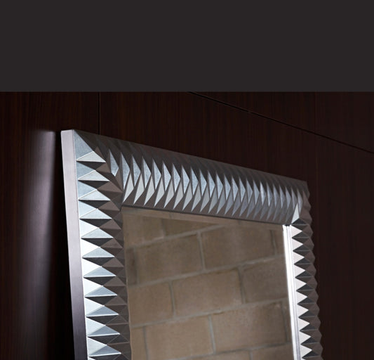 Miroir encadré Nick L Silver Rectangle Couleur argent 189 X 106 cm