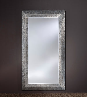 Miroir encadré Groove Silver Rectangle Argent+patine 105 X 192 cm Miroir encadré Groove Silver Rectangle Argent+patine 105 X 192 cm
