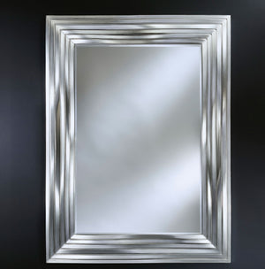 Miroir encadré Topo Titan Rectangle Argent+anthracite 118 X 158 cm Miroir encadré Topo Titan Rectangle Argent+anthracite 118 X 158 cm