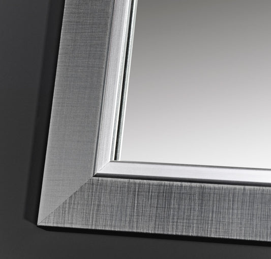 Miroir BREMEN DARK RECTANGLE Traditionnel Classique Rectangulaire Argenté 58x77 cm