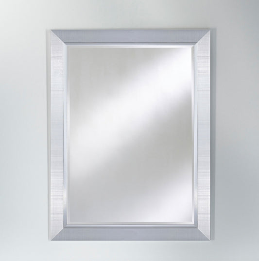 Miroir BREMEN LARGE RECTANGLE Traditionnel Classique Rectangulaire Argenté 89x118 cm