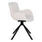 Amorim Dining Chair - Chaise de salle à manger, en bouclé blanc cassé avec pivot - vendu par 2