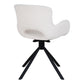 Amorim Dining Chair - Chaise de salle à manger, en bouclé blanc cassé avec pivot - vendu par 2